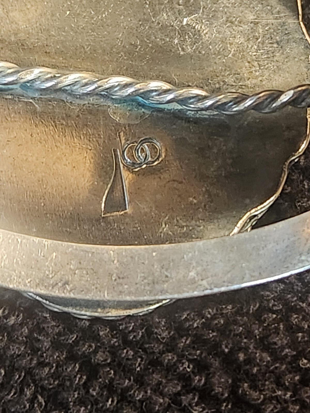 Sterling Silver 925 Native Cuff Bracelet Malichit… - image 7