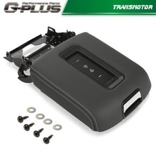 Fit Chevy Gmc Black Leather Center Console 15-19 Armrest Lid W Wireless Charger