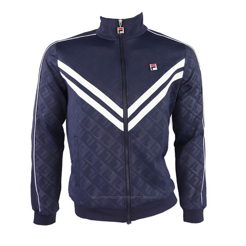 Fila Giacca Tuta uomo Con Cerniera mod.TAURI 689169 Blu logo Originale |  eBay