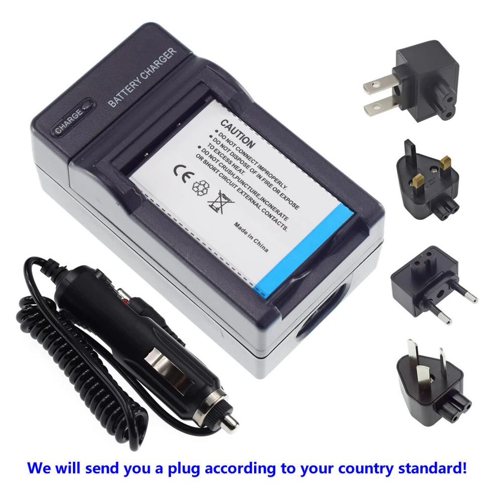 2x Kits de batería + cargador para cámara zoom tarjeta Casio NP-20 NP20 NP-20DBA Exilim Foto 4 de 4