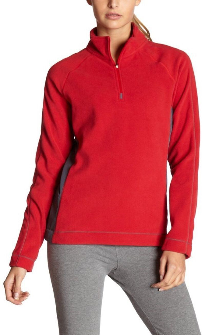Alo Yoga Women's, 1/4 Zip Winter Warm Soft Micro Fleece Pullover, Red
