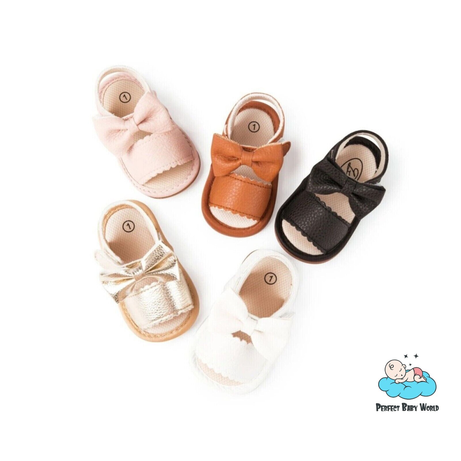 PANTOFOLA D’ORO Adorabili sandali e pantofole bambino con fiocco e suola estiva in gomma