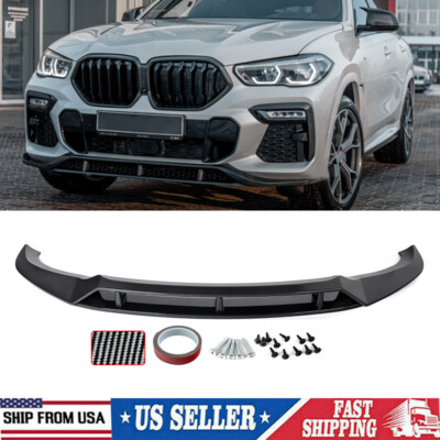 New Carbon Fiber Look Front Bumper Lip Splitter For 2020-2022 BMW G06 X6 M Sport