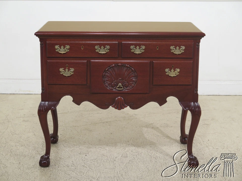 L47541EC: BIGGS Ball & Claw Chippendale Caoba Lowboy Foto 2 de 4