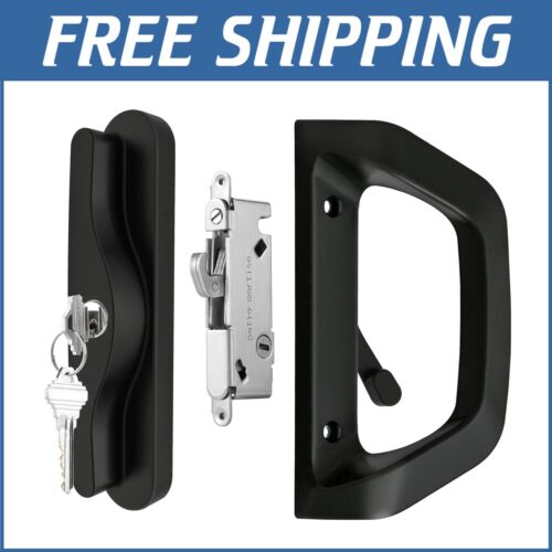Easy Install Sliding Glass Door Lock Set - Fits 1-1/2" to 1-3/4" Thick Doors