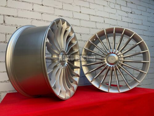 4X 19 Zoll Alpina Style 5X120 Silber Alufelgen für BMW E34 E38 E39 E60 E61 - Bild 14 von 24