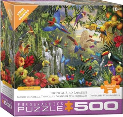 Eurographics jigsaw puzzle; Tropical Bird Paradise by Sasha Carolina;  500 pcs