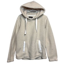 Abercrombie Fitch SOFT A F SWEATSHIRT SHERPA HOODIE Deep Pile Ivory Women S