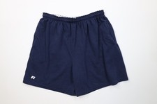 Vintage 90s Y2K Russell Athletic Mens XL Faded Above Knee Dad Shorts Navy Blue