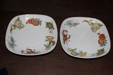 Krautheim Party Meerestiere 2 flache Schalen ca. 16 x 16 cm, wie neu