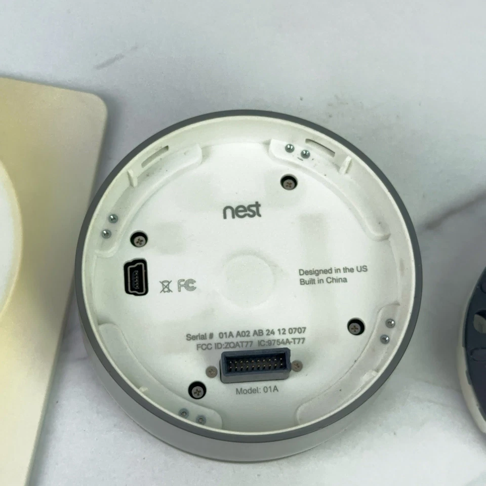 Google Nest 1ª Generación 01A Aprendizaje Plateado Termostato Programable - Probado Foto 4 de 4