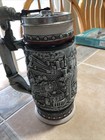 Rare VTG 1982 Lidded Beer Stein LOCOMOTIVES TRAINS 8.5” Brazil Ceramarte Blue — photo 3