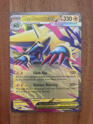 Pokémon TCG Mega Manectric EX Meg 050/132 Double Rare Mega Evolution NM