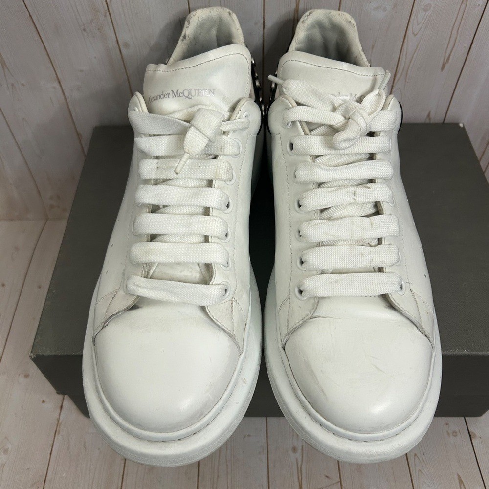 Alexander McQueen Studded Oversized Sneakers White Size 12  display picture 3