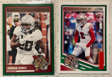 2025 Score San Francisco 49ers Lot - Jordan James RC Green, Deommodore Lenoir