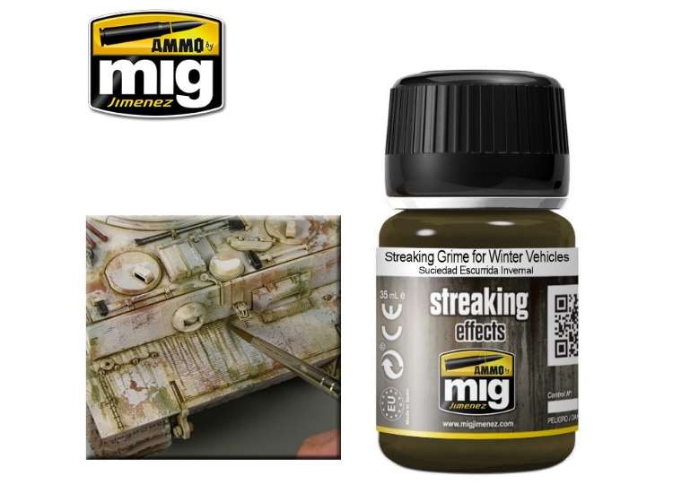 Ammo Mig A.MIG1205 35ml - Streaking Grime For Winter Vehicles - Enamel
