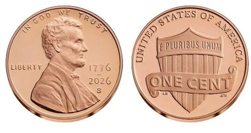 (PRE-SALE) 1776- 2026 S Lincoln Proof Cent 1C in Protective Air-Tite Capsule