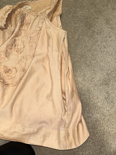 J. Crew Sleeveless Tank Rosette Details Ballet Pink Size 6 EUC - Picture 3 of 5