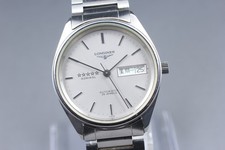 Near MINT Longines Admiral Fiver Star L7.634.4 Day Date Silver Auto Men's Watch