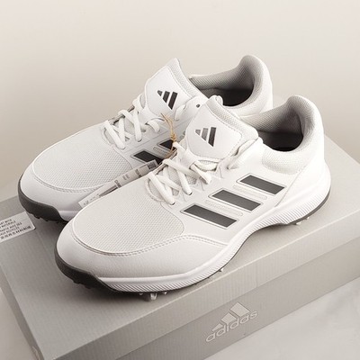 Adidas Tech Response 3.0 White Silver Metallic  Men Golf Shoes Size 7.5 WIDE
