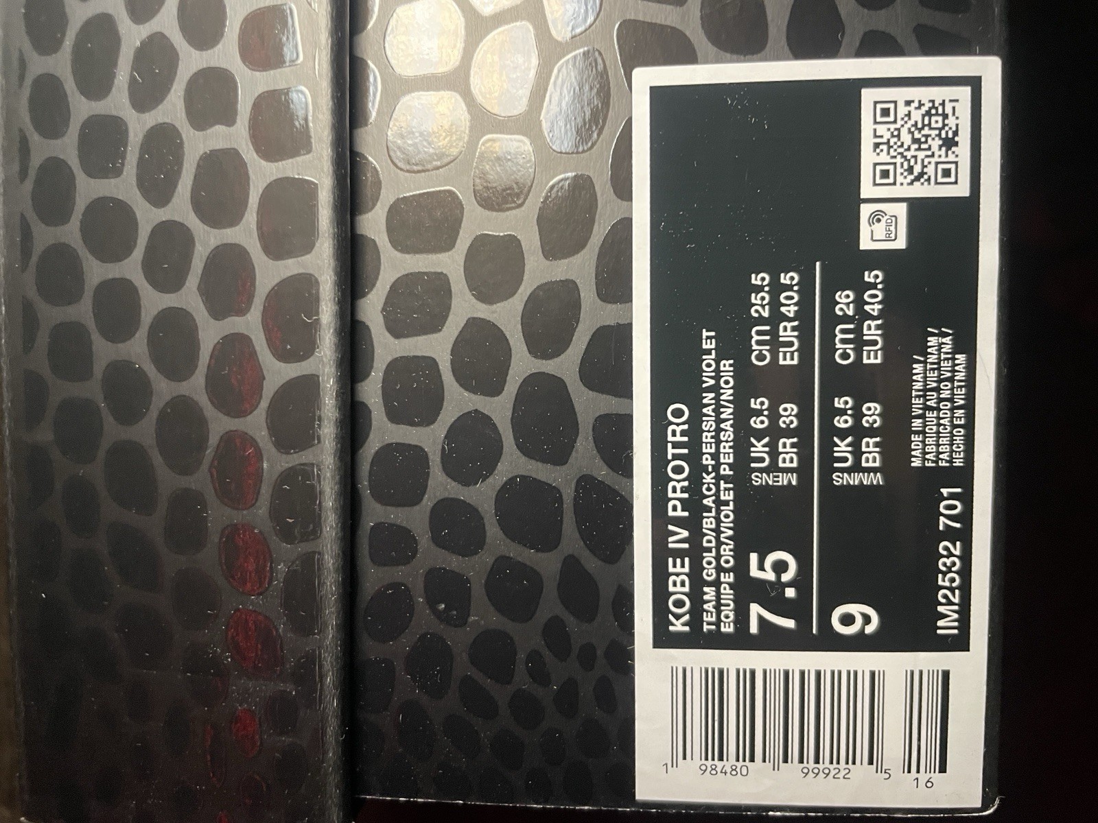 Kobe 4 Protro Men's Fc Barcelona Size 7.5 M image 2