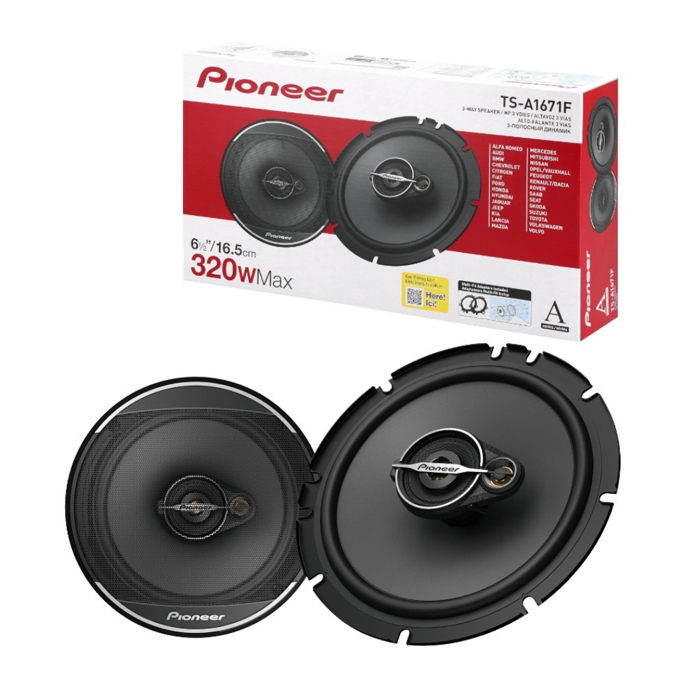 Kit Altoparlanti Auto Pioneer TS-A1671F 165mm 320W 3 Vie 4Ohm