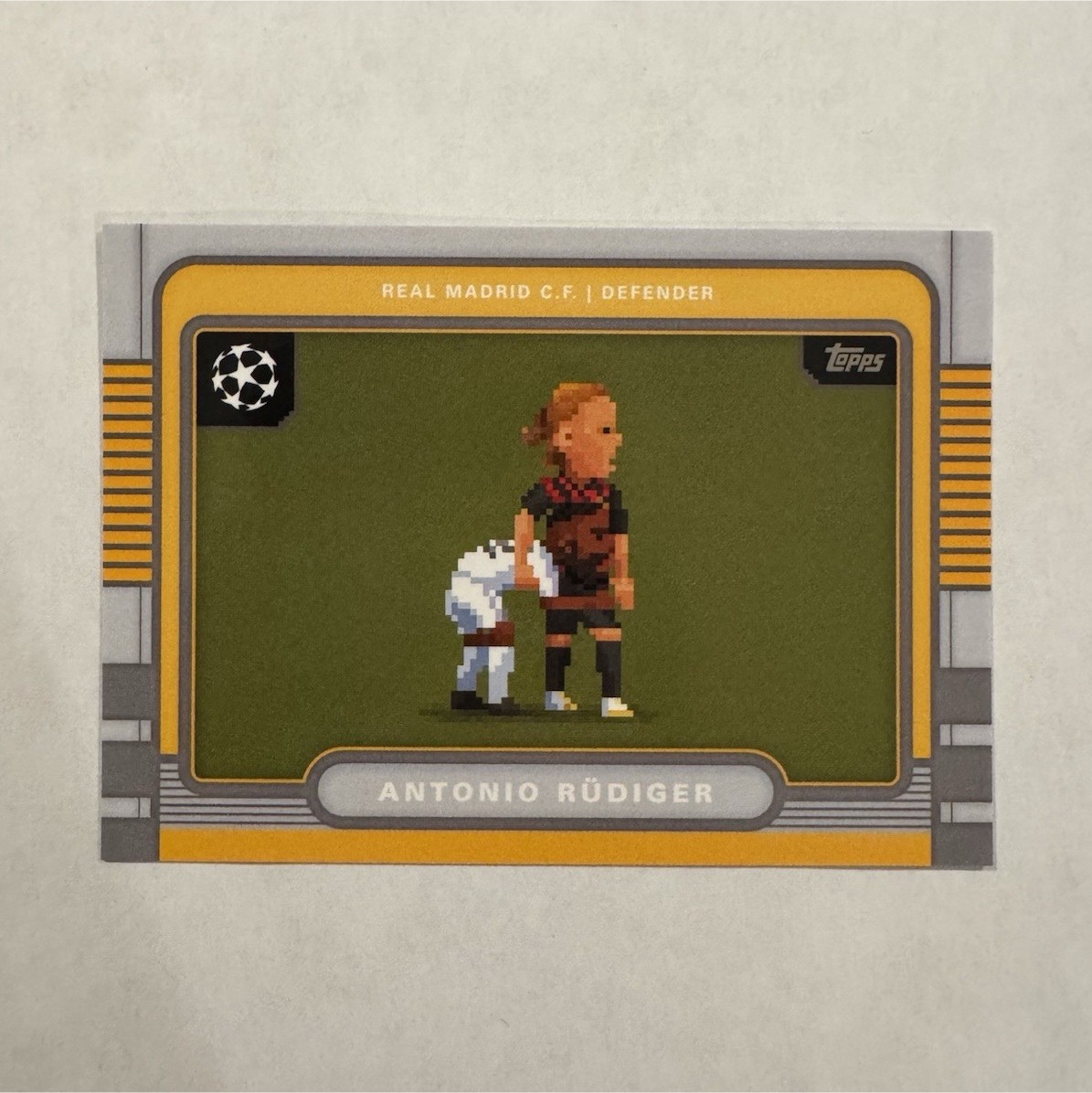 Topps Antonio Rüdiger Real Madrid 8-Bit Shots Insert #8B-7 UEFA 2025-26