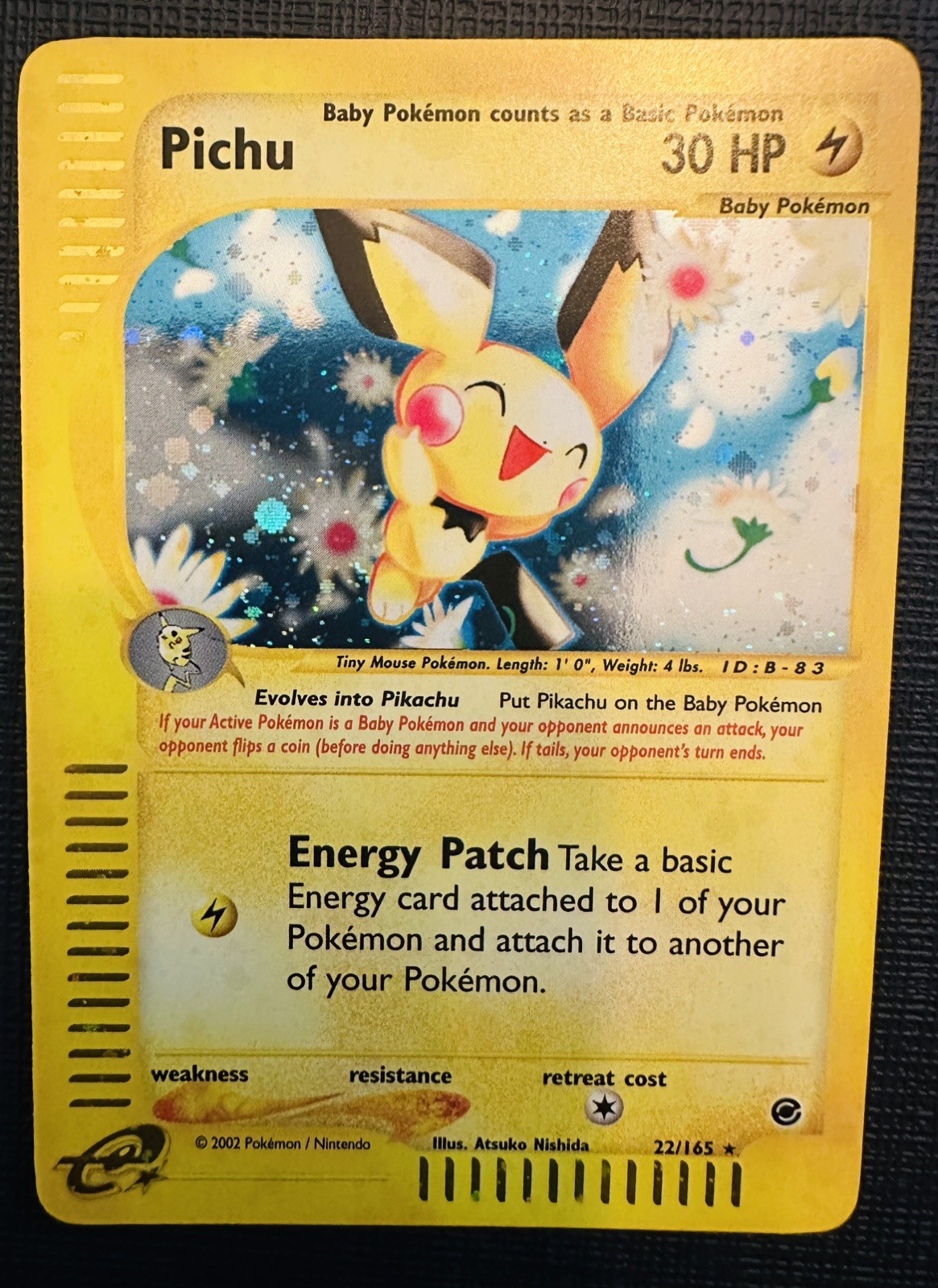Pichu 22/165 Holo Expedition - Pokemon Card - NM