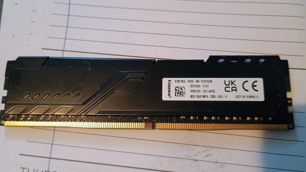 Kingston HyperX Fury 16gb 2x8gb Ddr4 XMP 3200mhz Desktop RAM for