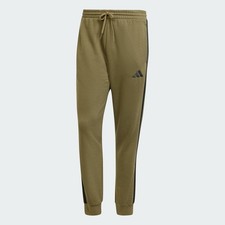 adidas men Essentials 3-Stripes Fleece Pants