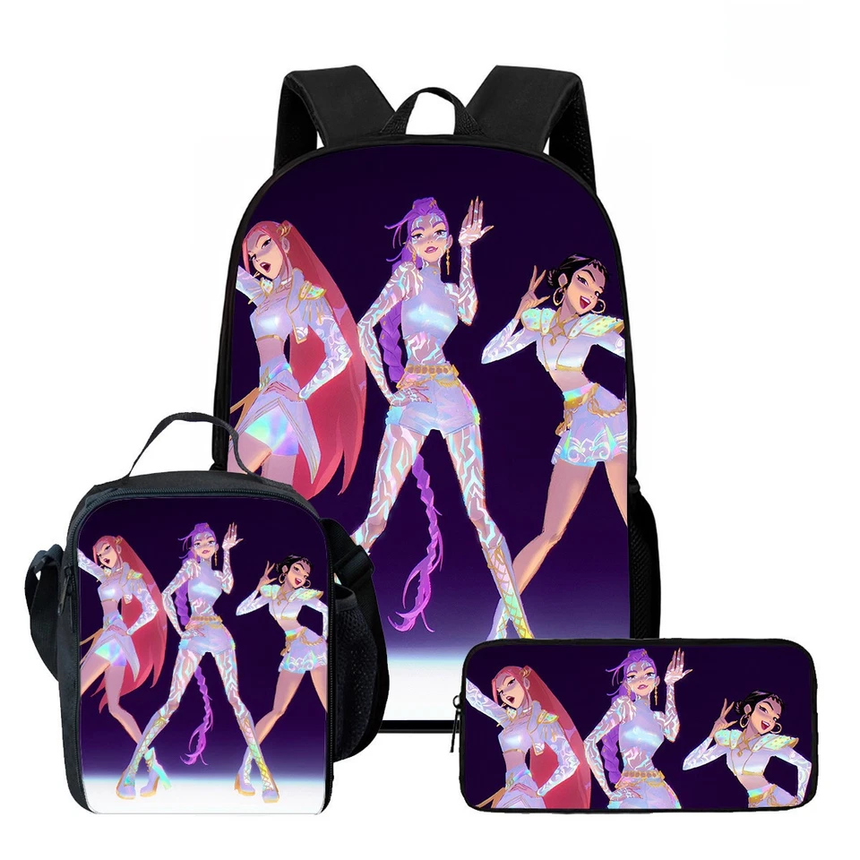 Kpop Demon Hunters Kids Backpack Lunch Bag Pencil Case School Bag - image 2 of 4