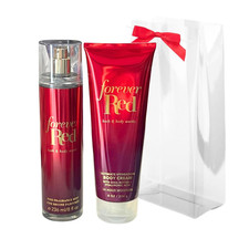 Bath  Body Works Forever Red Fine Fragrance Mist  Body Cream 2pc Gift Set NEW