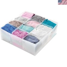 Functional 12 Compartment Drawer Organizer - Foldable and Freestanding Storage