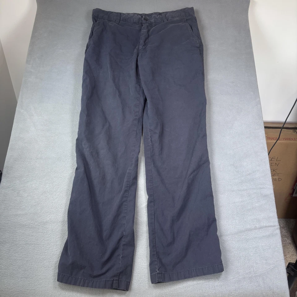 Pantalones Mason's Para Hombre 34x32 Azul Marino 100% Algodón Informales Pierna Recta Italia Foto 2 de 4