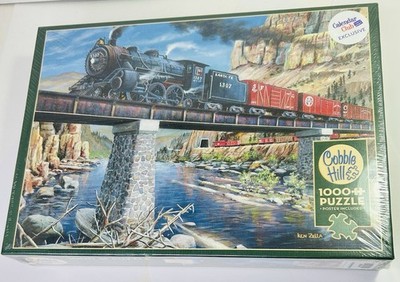 Stone, Steel and Steam Cobble Hill 1000 Pc Train Jigsaw, Poster - New & Sealed