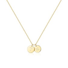 Initial Necklaces for Women, 14K Gold Plated Dainty Letter T Initial N Pendant N