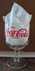 Vintage 16 Oz Coca-Cola Coke Thumbprint Pedestal Stem Glass Goblet - SHIPS FREE