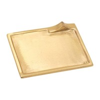 Kerzenteller Rechteckig 11X8Cm Messing Gold Kerzenhalter Dekoteller Untersetzer