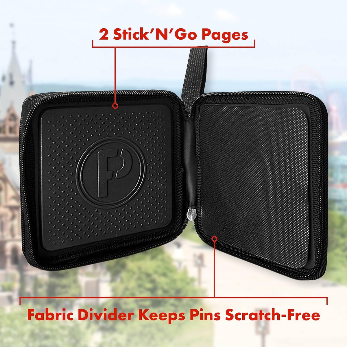 ピンバッジ 収納ケース ミニ PinFolio 海外 ピントレ ポーチ PinFolio Mini Show Pin Display Bag: Lightweight, Compact