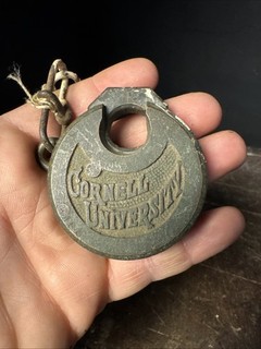A39 Antique Rare Cornell University Antique Padlock Railroad Era