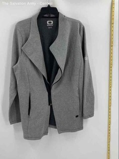 Ogio Womens Gray Long Sleeve Pockets Activewear Full Zip Jacket Size 2XL