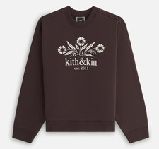 Kith Women's Ashwin Kith  Kin Bellflower Brown Crewneck Sweater Size XS