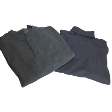 Scandia Woods Turtleneck And Plugg Henley Gray Normcore Gorpcore XL Set Of 2 
