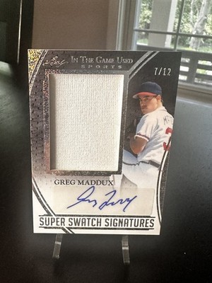 2025 Leaf In The Game Used Greg Maddux Super Swatch Signatures Auto Patch /12
