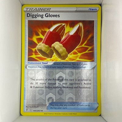 Digging Gloves 145/203 E Uncommon Reverse Holo English