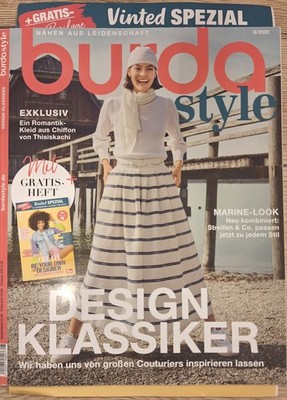 Burda Style Magazin Design Klassiker 8/2023 + Gratis Heft