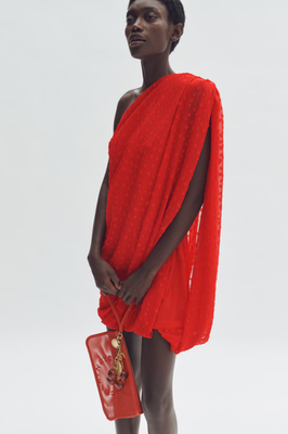Stella Mccartney x H&M Red One Shoulder Draped Dress | eBay
