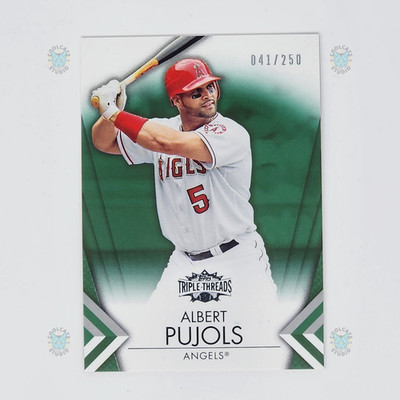 2012 Topps Triple Threads Albert Pujols Emerald Parallel #1 /250 Angels Cardinal