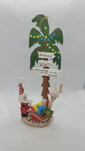 Emgee Holz Weihnachtsschmuck Palme Weihnachtsschlitten Rentier Hawaii