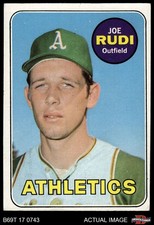 1969 Topps #587 Joe Rudi Athletics RC 4 - VG/EX